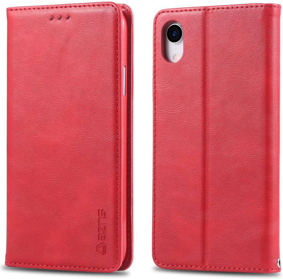 Apple iPhone XR Retro Portemonnee Hoesje Rood afbeelding 3