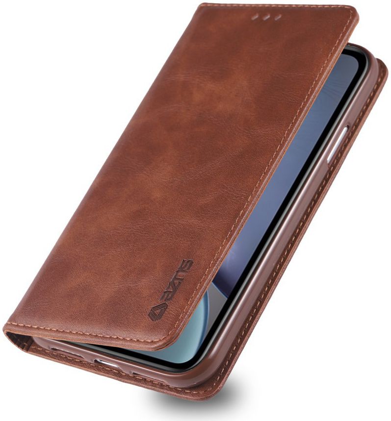Apple iPhone XR Retro Portemonnee Hoesje Coffee afbeelding 1