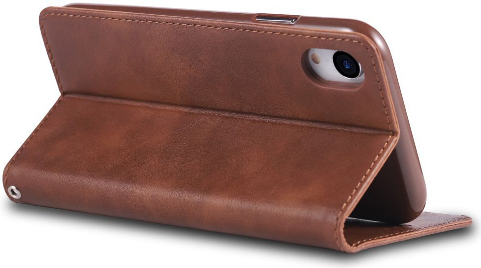 Apple iPhone XR Retro Portemonnee Hoesje Coffee afbeelding 7