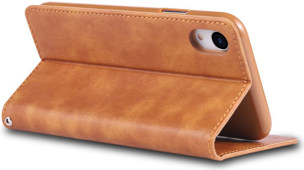 Apple iPhone XR Retro Portemonnee Hoesje Bruin afbeelding 6