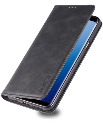 Samsung Galaxy S9 Plus Retro Portemonnee Hoesje Zwart Hoesjes