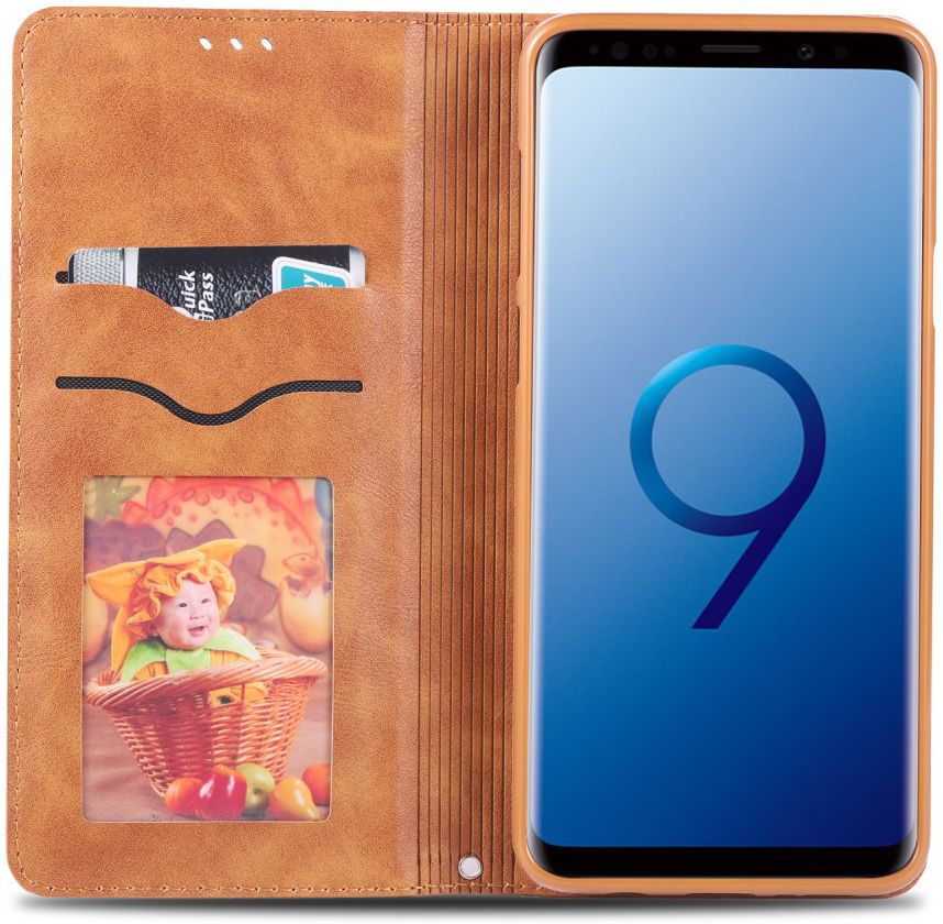 Samsung Galaxy S9 Retro Portemonnee Hoesje Bruin afbeelding 2