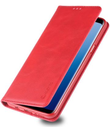 Samsung Galaxy S9 Retro Portemonnee Hoesje Rood Hoesjes
