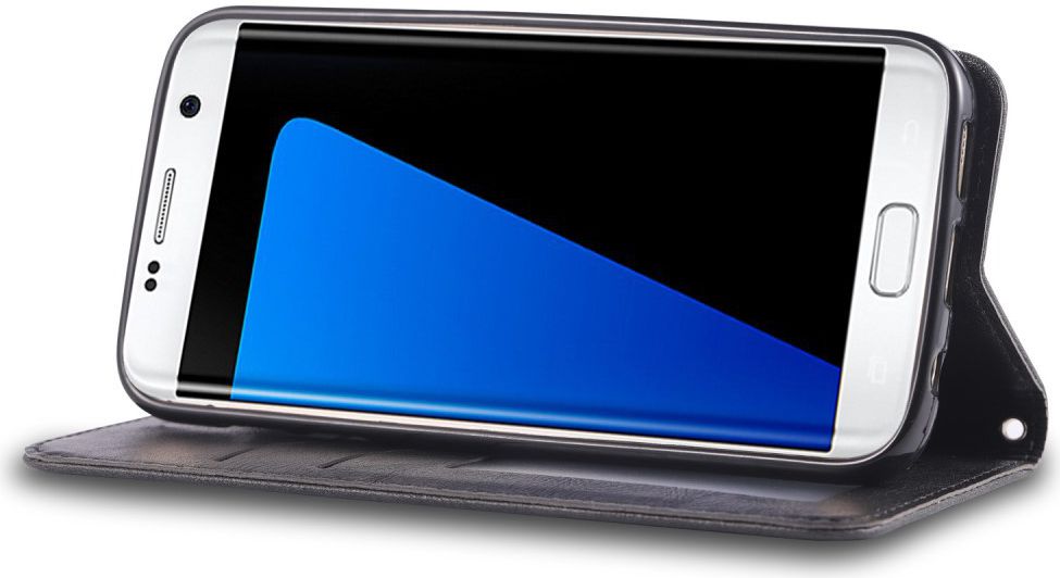 Samsung Galaxy S7 Retro Portemonnee Hoesje Zwart afbeelding 3