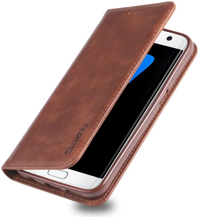 Samsung Galaxy S7 Retro Portemonnee Hoesje Coffee afbeelding 1