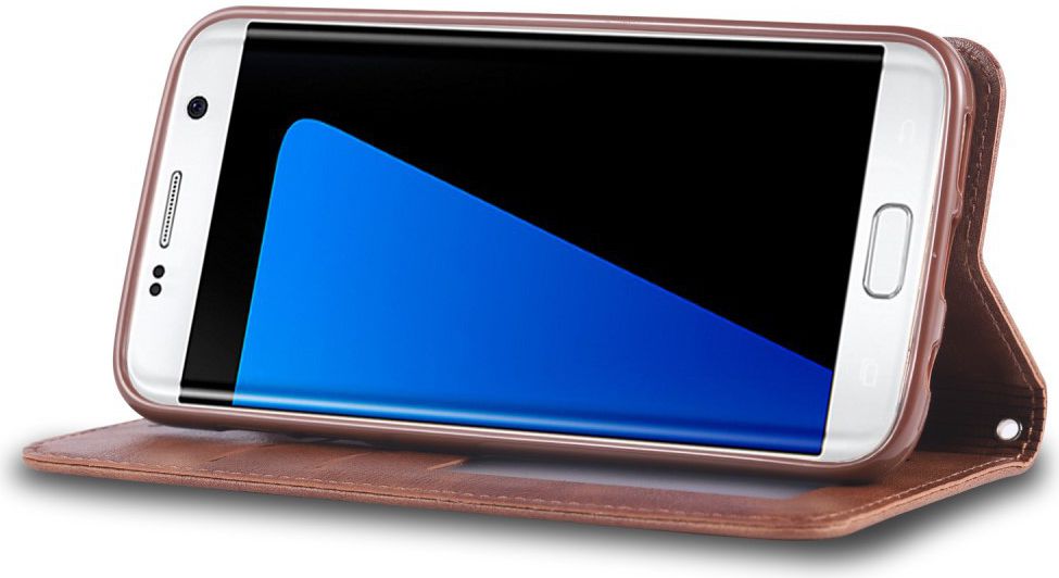Samsung Galaxy S7 Retro Portemonnee Hoesje Coffee afbeelding 4