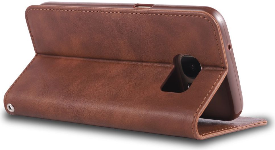 Samsung Galaxy S7 Retro Portemonnee Hoesje Coffee afbeelding 7