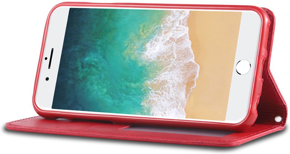 Apple iPhone 6(S) Retro Portemonnee Hoesje Rood afbeelding 5