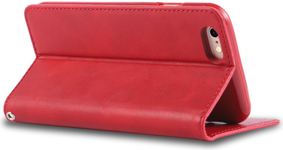Apple iPhone 6(S) Retro Portemonnee Hoesje Rood afbeelding 6
