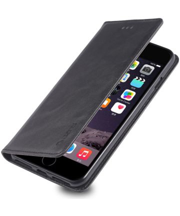 Apple iPhone 7 Plus / 8 Plus Retro Portemonnee Hoesje Zwart Hoesjes