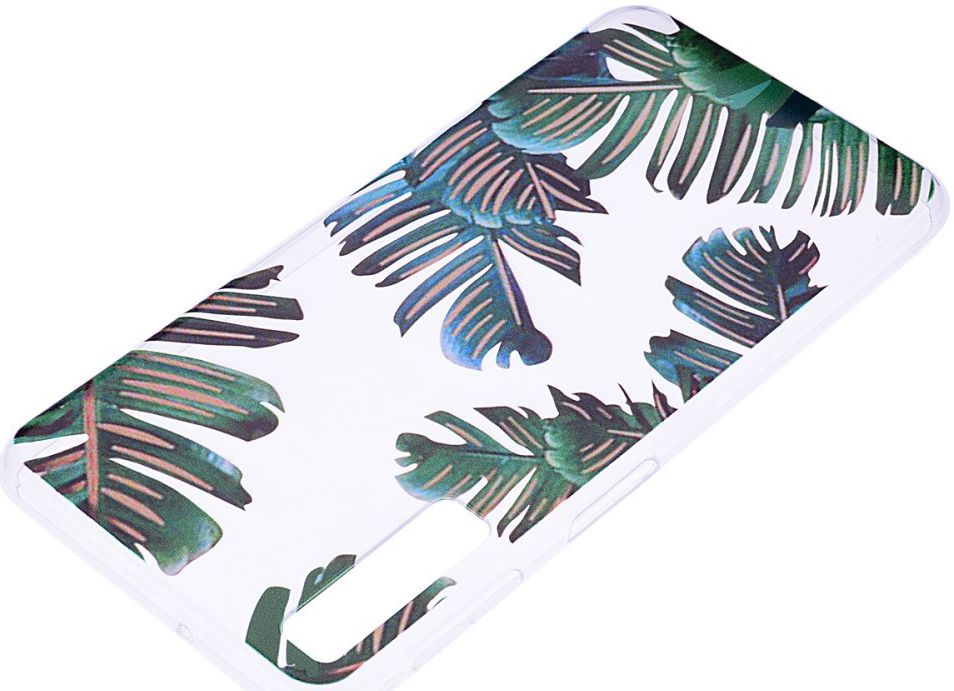 Samsung Galaxy A7 (2018) TPU Hoesje met Leaves Print afbeelding 4