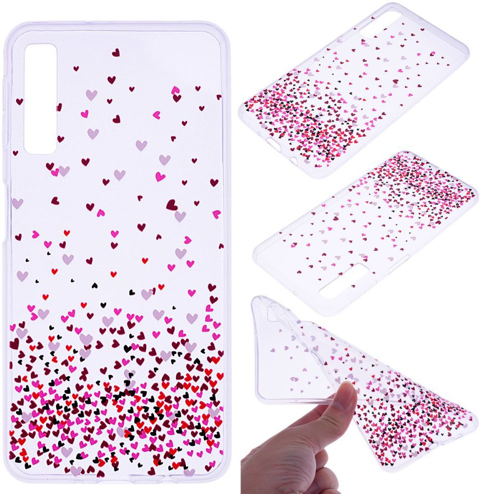 Samsung Galaxy A7 (2018) TPU Hoesje met Hartjes Print afbeelding 5
