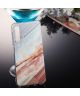 Samsung Galaxy A7 (2018) TPU Hoesje met Marmer Opdruk Roze