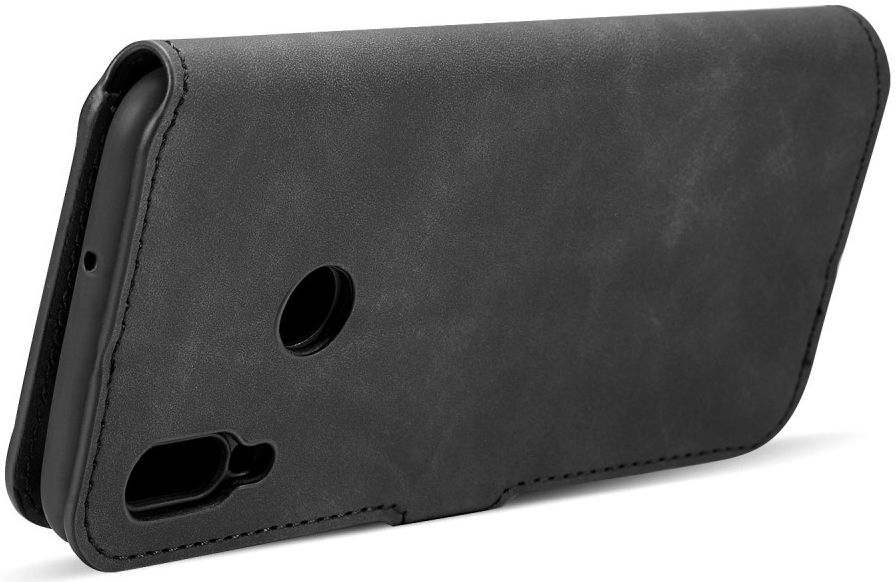 Huawei P Smart (2019) Retro Stijl Wallet Hoesje Zwart afbeelding 10