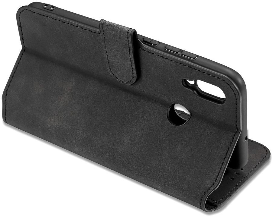Huawei P Smart (2019) Retro Stijl Wallet Hoesje Zwart afbeelding 7