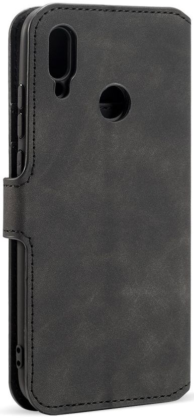 Huawei P Smart (2019) Retro Stijl Wallet Hoesje Zwart afbeelding 9