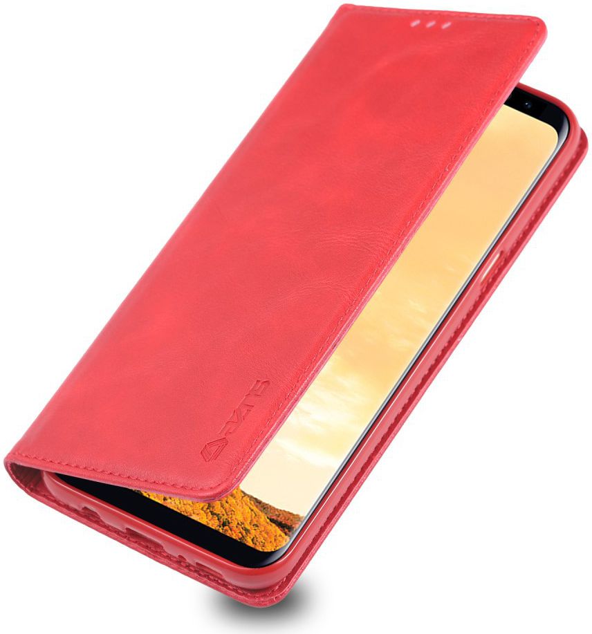 Samsung Galaxy S8 Plus Retro Portemonnee Hoesje Rood afbeelding 1
