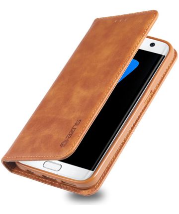 Samsung Galaxy S7 Edge Retro Portemonnee Hoesje Bruin Hoesjes