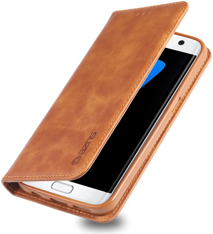Samsung Galaxy S7 Edge Retro Portemonnee Hoesje Bruin afbeelding 1