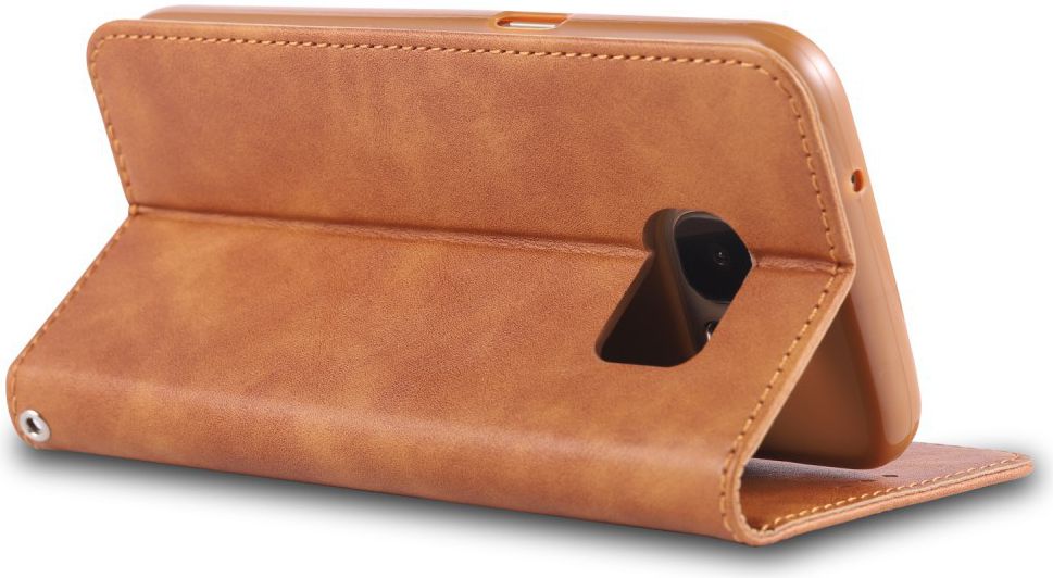 Samsung Galaxy S7 Edge Retro Portemonnee Hoesje Bruin afbeelding 7