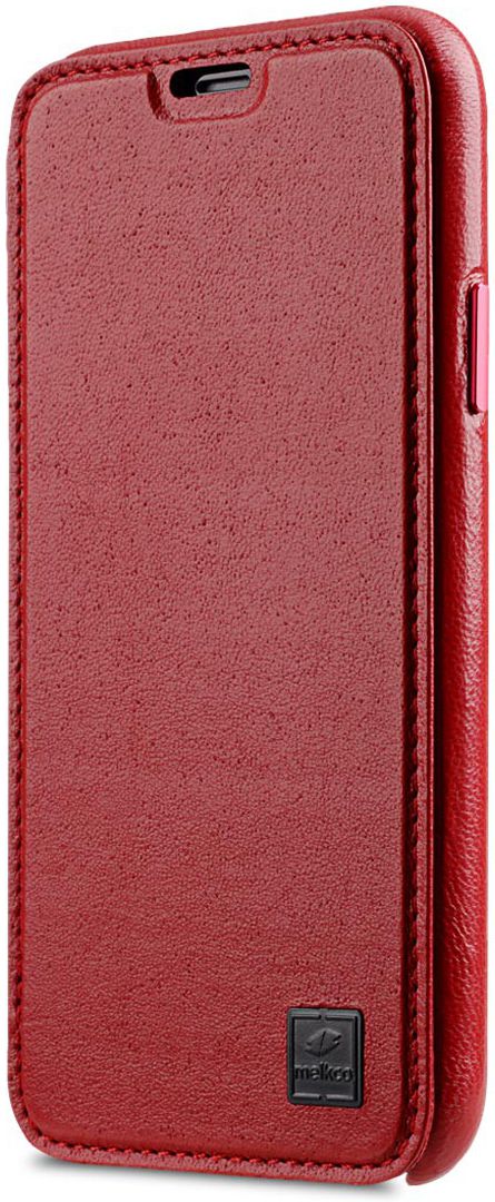 Melkco Origin Apple iPhone XS Book Case Echt Leer Rood afbeelding 2