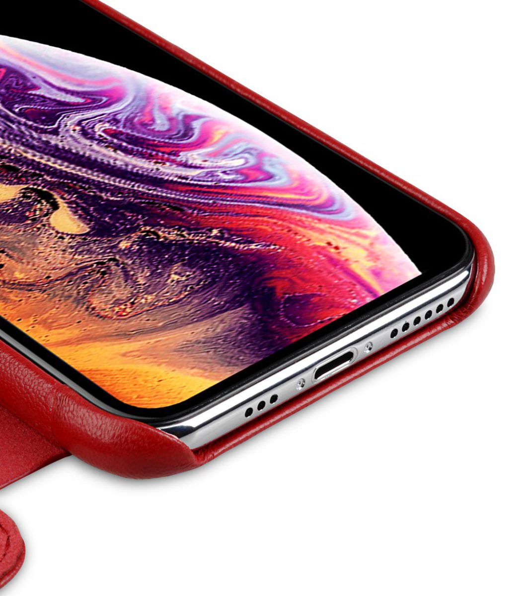 Melkco Origin Apple iPhone XS Book Case Echt Leer Rood afbeelding 3