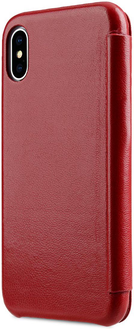 Melkco Origin Apple iPhone XS Book Case Echt Leer Rood afbeelding 5