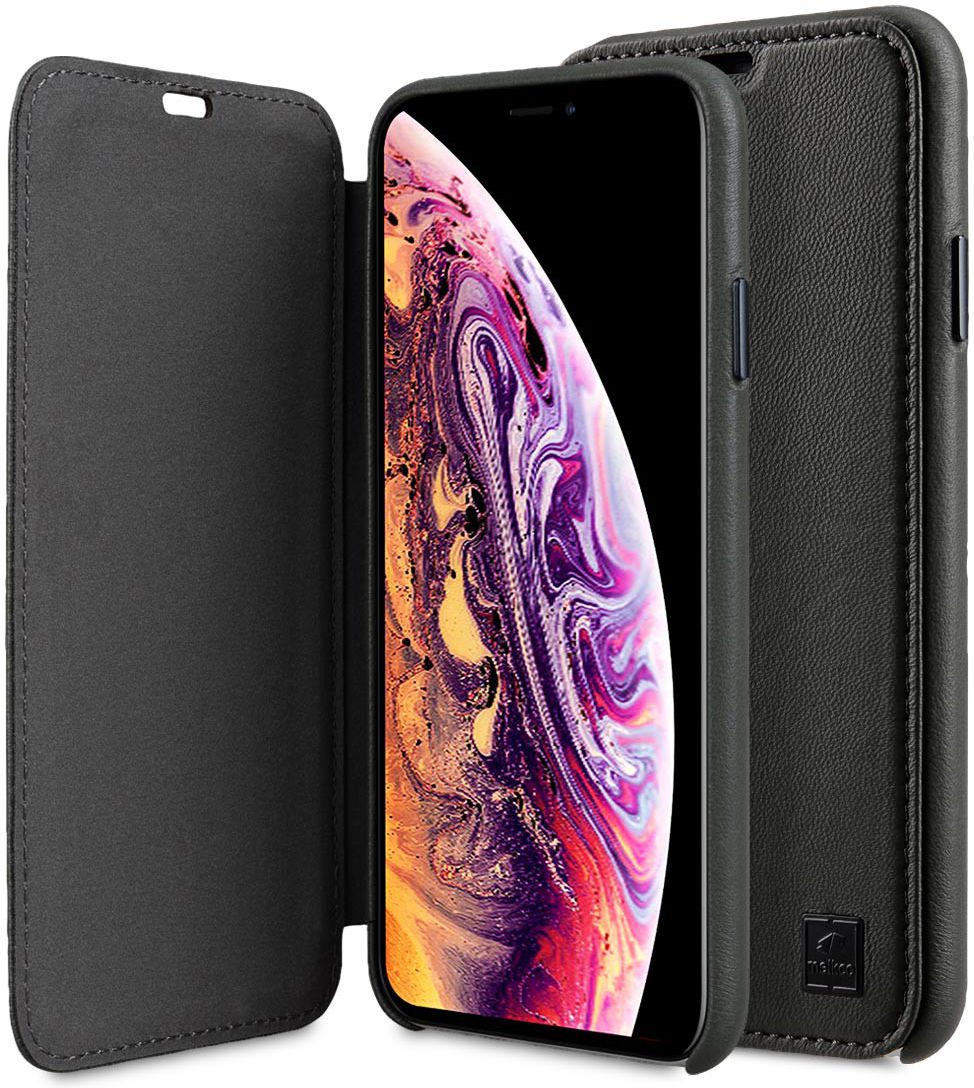 Melkco Origin Apple iPhone XS Max Book Case Echt Leer Groen afbeelding 1
