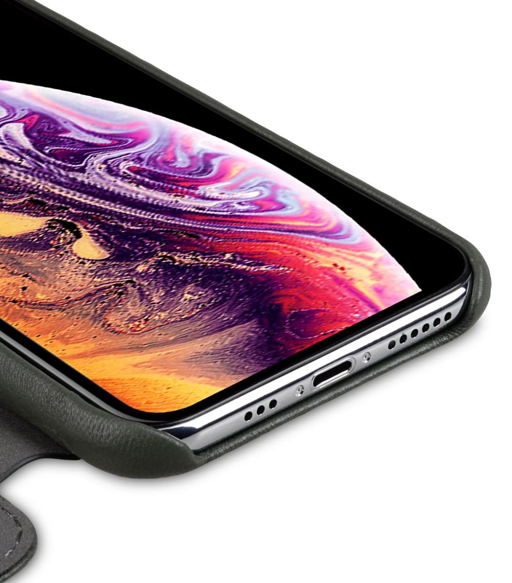 Melkco Origin Apple iPhone XS Max Book Case Echt Leer Groen afbeelding 3