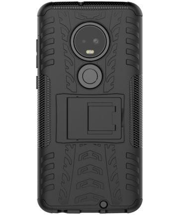 Motorola Moto G7 Robuust Hybride Hoesje Zwart Hoesjes