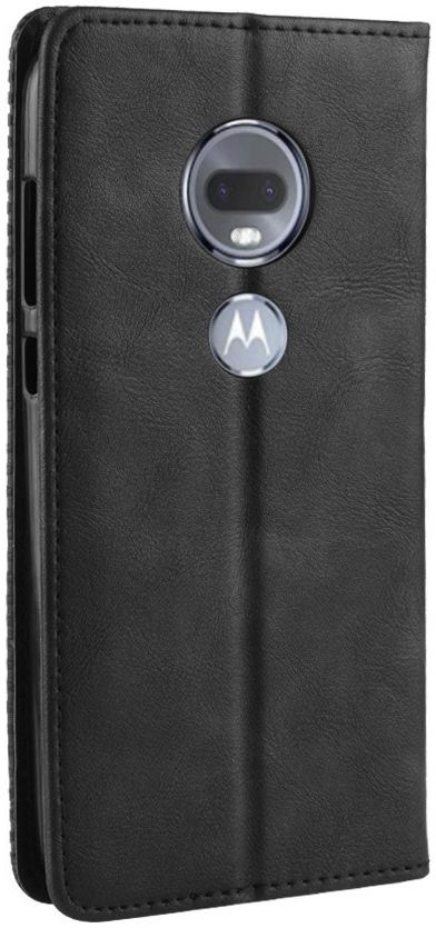 Motorola Moto G7 Vintage Portemonnee Hoesje Zwart afbeelding 5