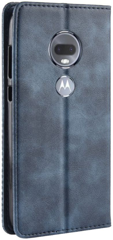 Motorola Moto G7 Vintage Portemonnee Hoesje Blauw afbeelding 6