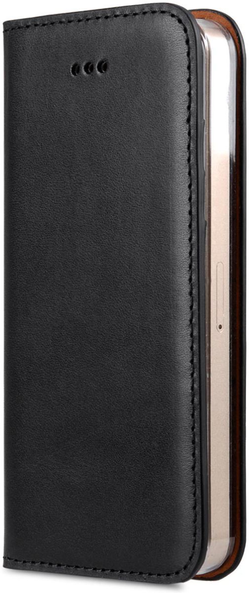 Melkco Italian Cowhide Apple iPhone 5 / 5S / SE Book Case Zwart afbeelding 2