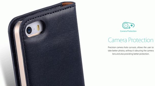 Melkco Italian Cowhide Apple iPhone 5 / 5S / SE Book Case Blauw afbeelding 13