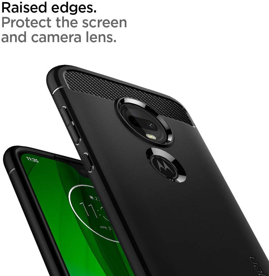 Spigen Rugged Armor Hoesje Motorola Moto G7 Zwart afbeelding 5