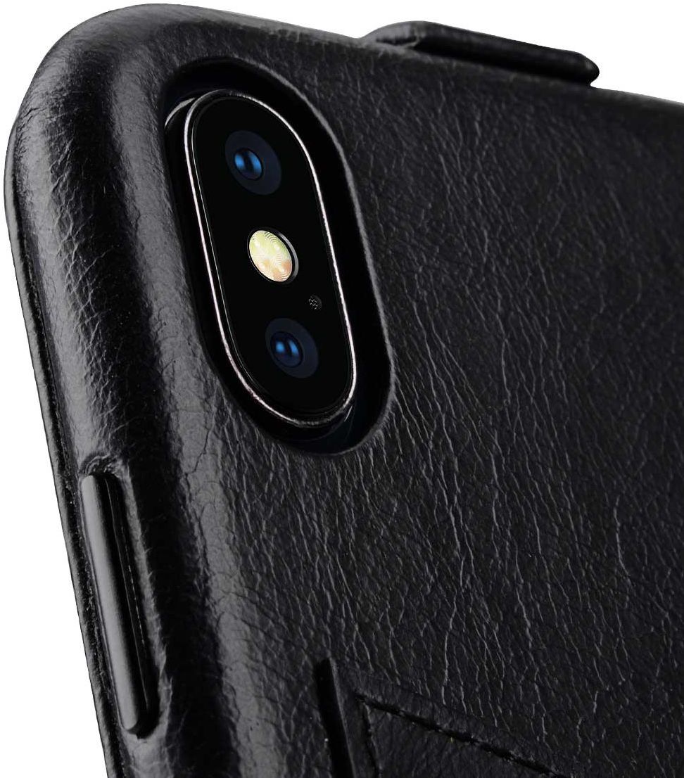 Melkco Elite Apple iPhone XS Max Flip Case Echt Leer Zwart afbeelding 8