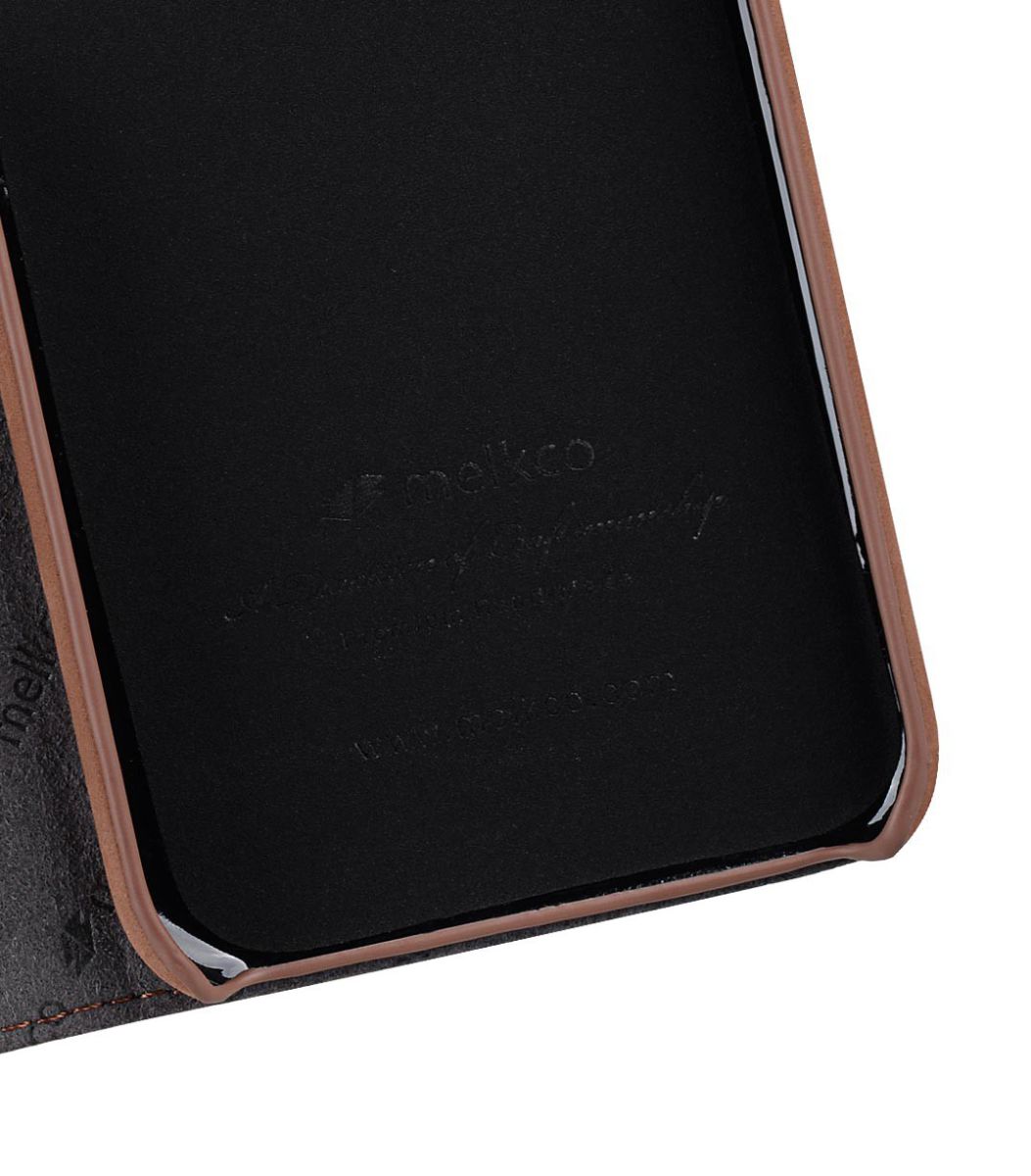Melkco Apple iPhone XS Book Case Echt Leer Bruin afbeelding 7