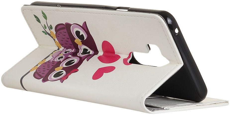 Nokia 8.1 Portemonnee Hoesje met Owl Family Print afbeelding 2