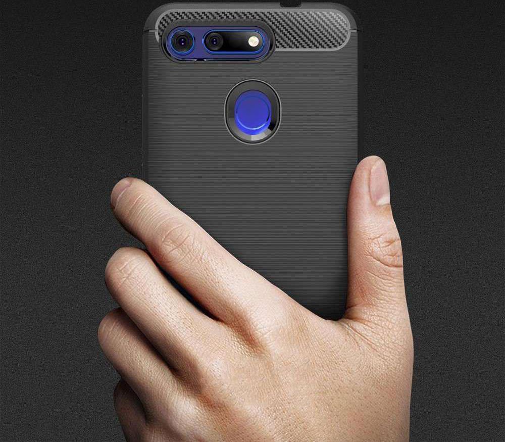 Honor View 20 Geborsteld TPU Hoesje Blauw afbeelding 6