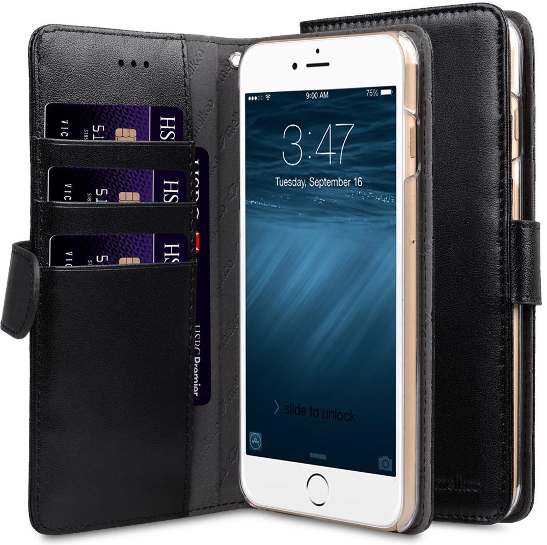 Melkco Book Cover Apple iPhone 7 / 8 Hoesje Zwart afbeelding 1