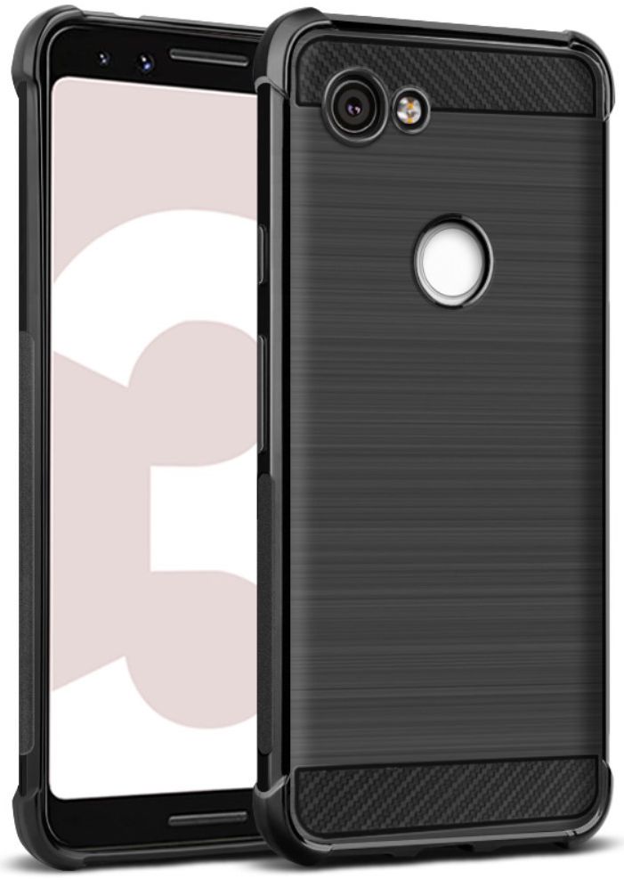 IMAK Vega Series Google Pixel 3A Hoesje Geborsteld TPU Zwart afbeelding 1