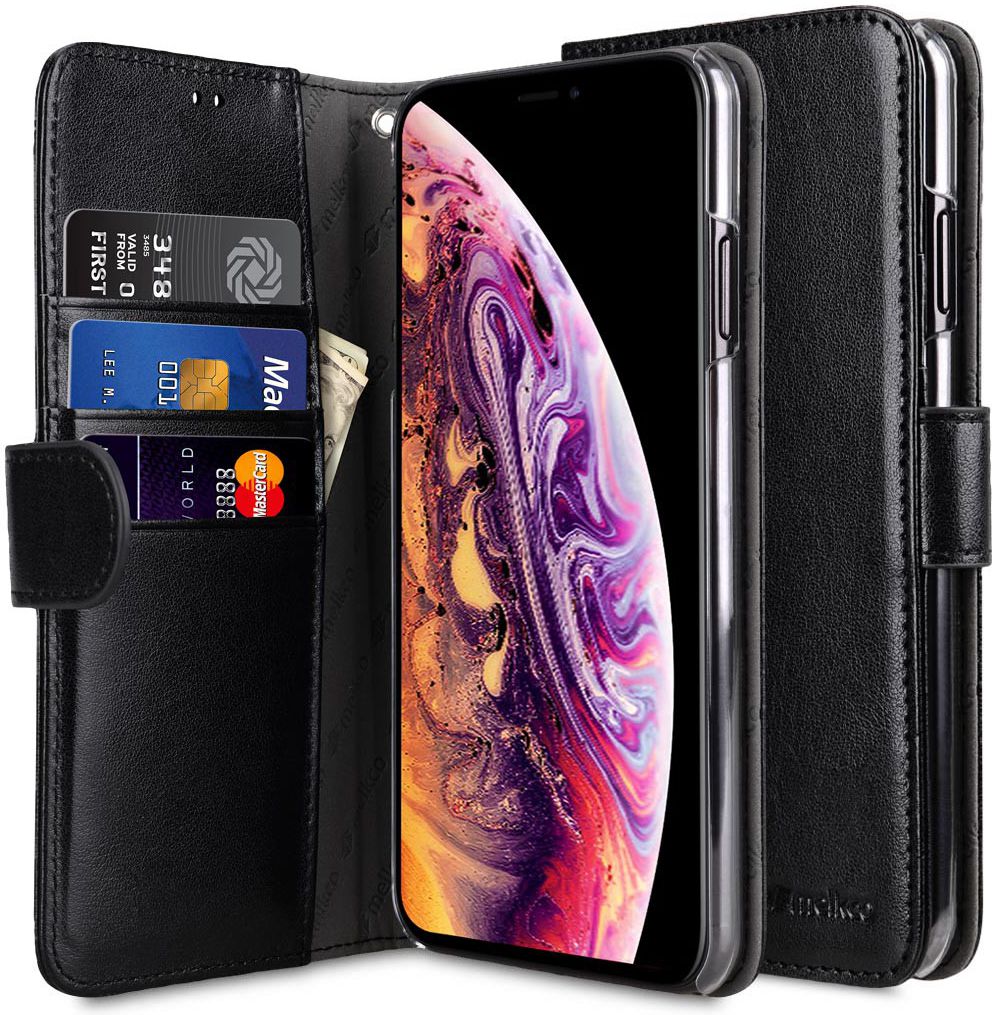 Melkco Book Cover Apple iPhone XS Max Hoesje Zwart afbeelding 1