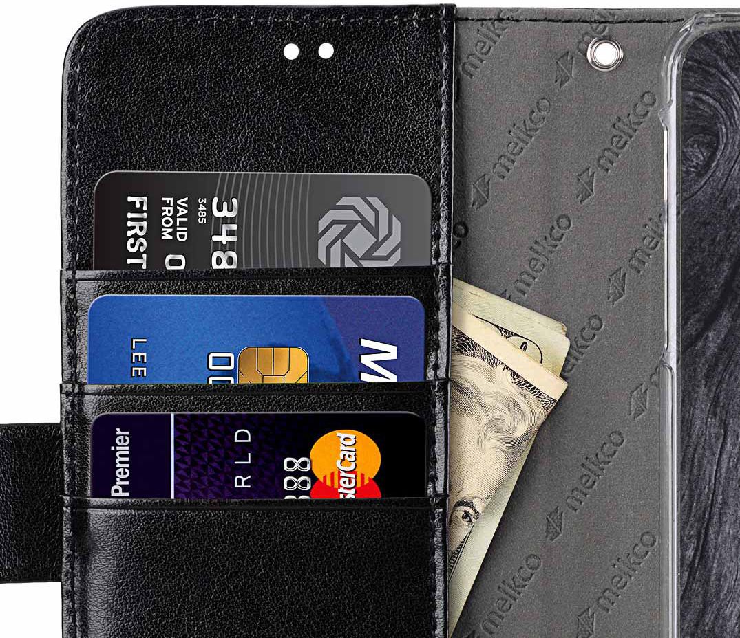 Melkco Book Cover Apple iPhone XS Max Hoesje Zwart afbeelding 5