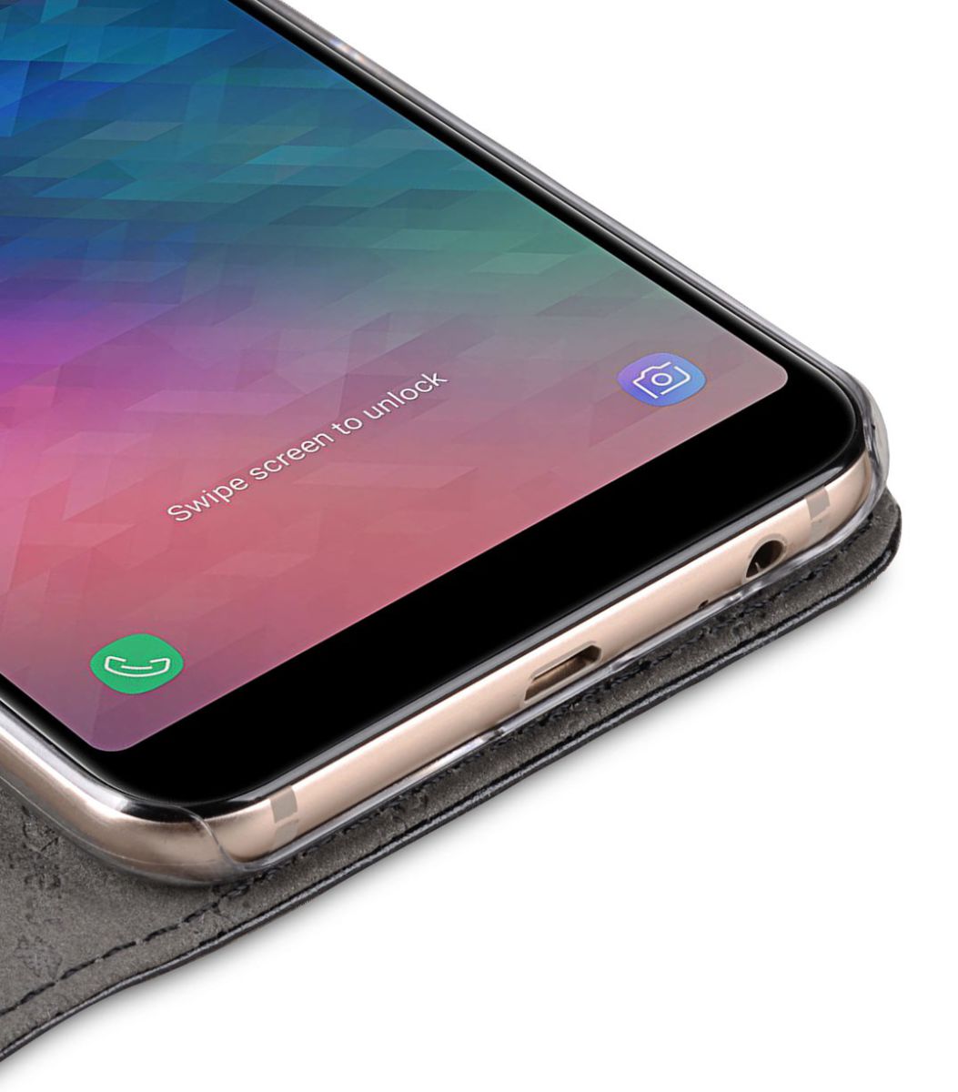 Melkco Book Cover Samsung Galaxy A6 Hoesje Zwart afbeelding 4