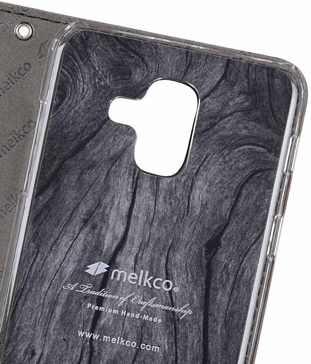 Melkco Book Cover Samsung Galaxy A6 Hoesje Zwart afbeelding 7