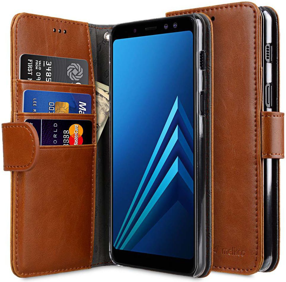 Melkco Book Cover Samsung Galaxy J6 (2018) Hoesje Bruin afbeelding 1
