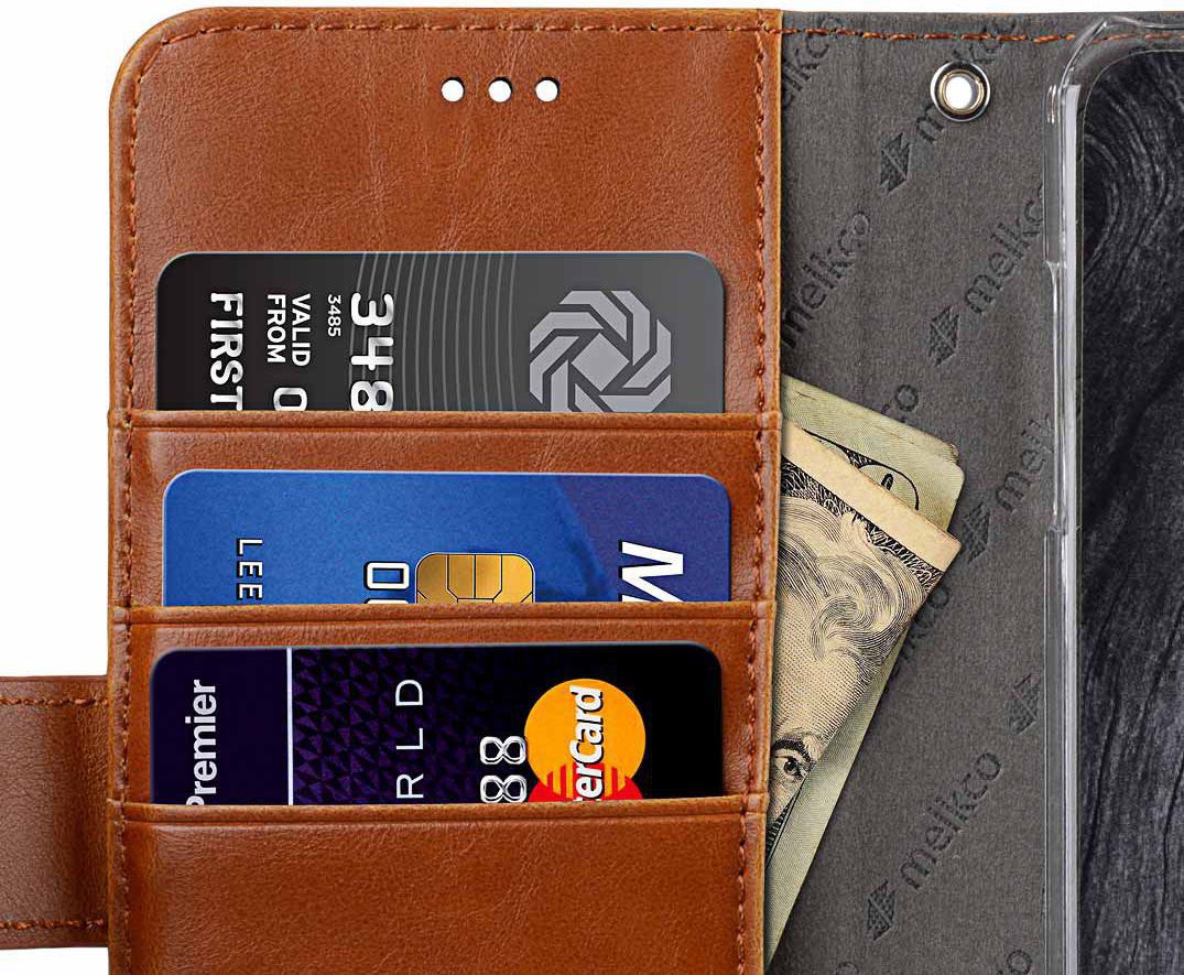 Melkco Book Cover Samsung Galaxy J6 (2018) Hoesje Bruin afbeelding 3