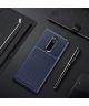 Sony Xperia 1 Siliconen Carbon Hoesje Blauw