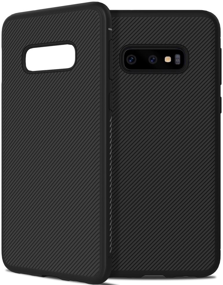 Samsung Galaxy S10E Twill Slim Texture Back Cover Zwart afbeelding 4