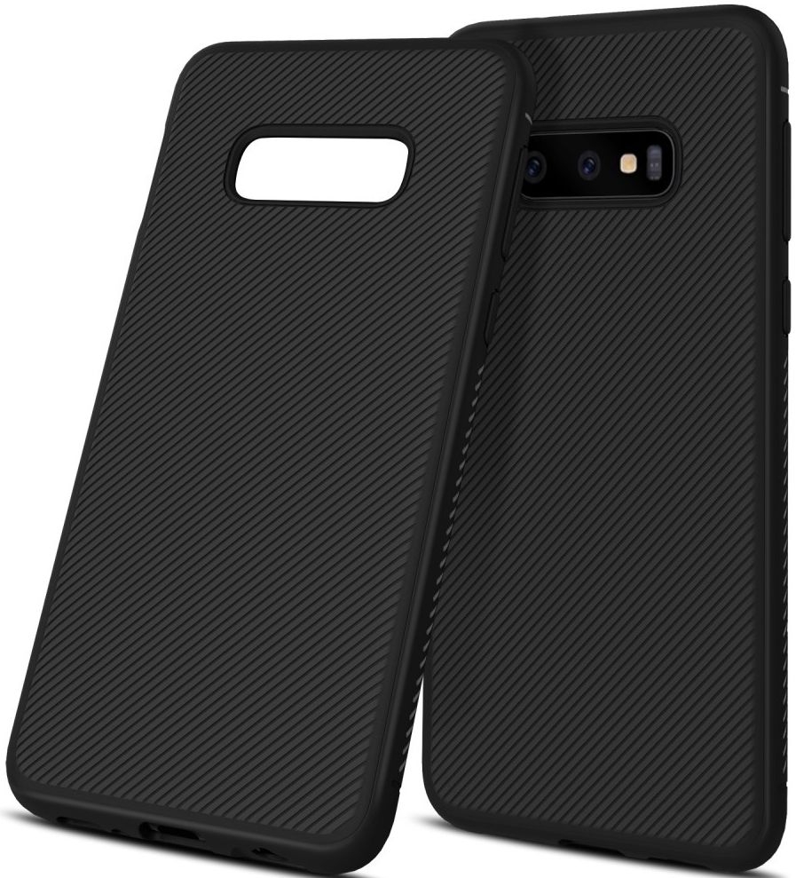 Samsung Galaxy S10E Twill Slim Texture Back Cover Zwart afbeelding 5
